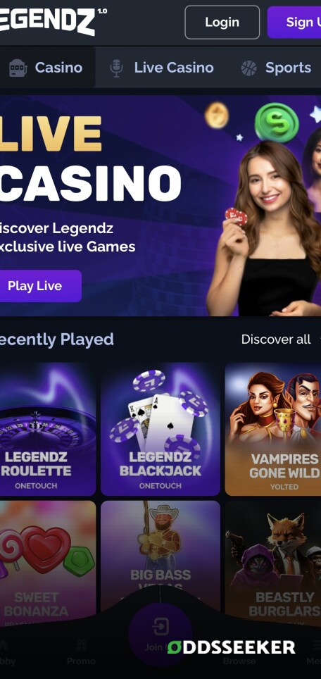 Legendz casino live dealer mobile games