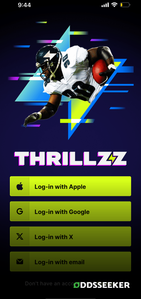 Sign Up for Thrillz Social Sportsbook