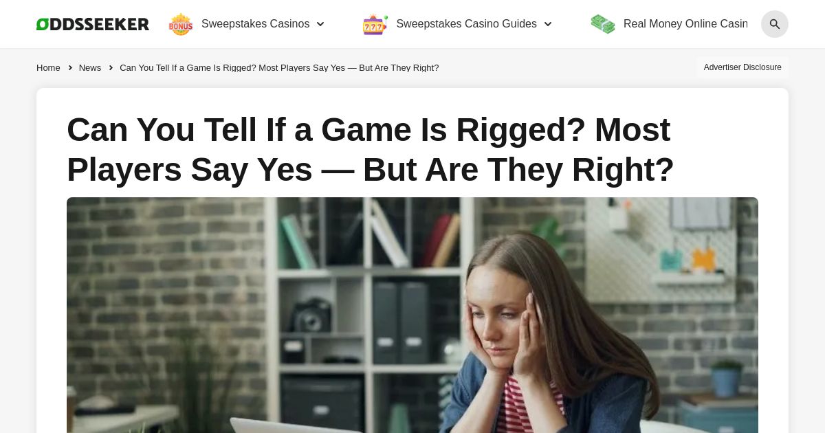 Can You Tell If a Game Is Rigged? Most Players Say Yes