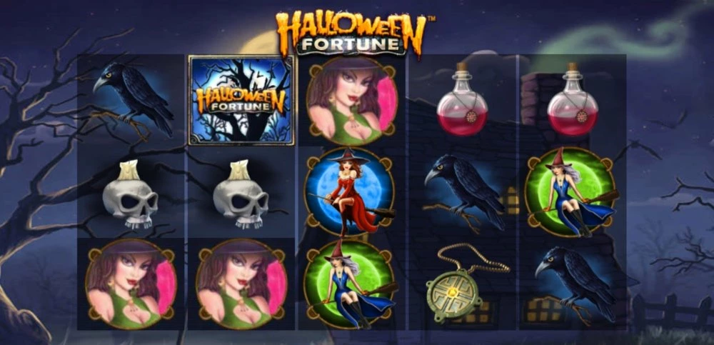Screenshot of the Halloween Fortune slot game