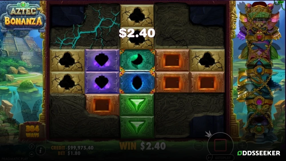Screenshot of Aztec Bonanza Slot Game Bonus Features