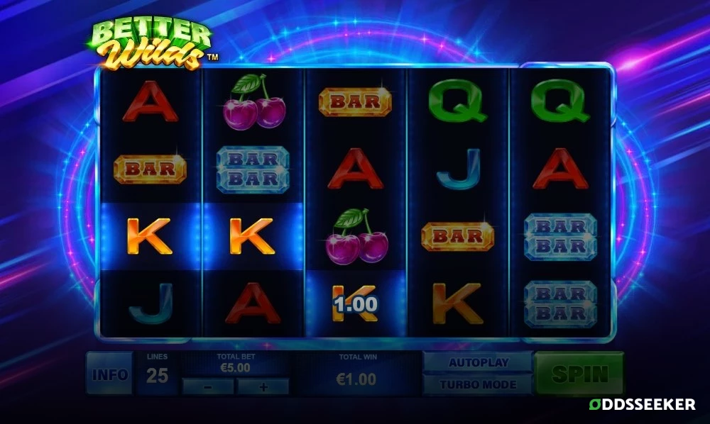 Screenshot of Better Wilds Slot Game