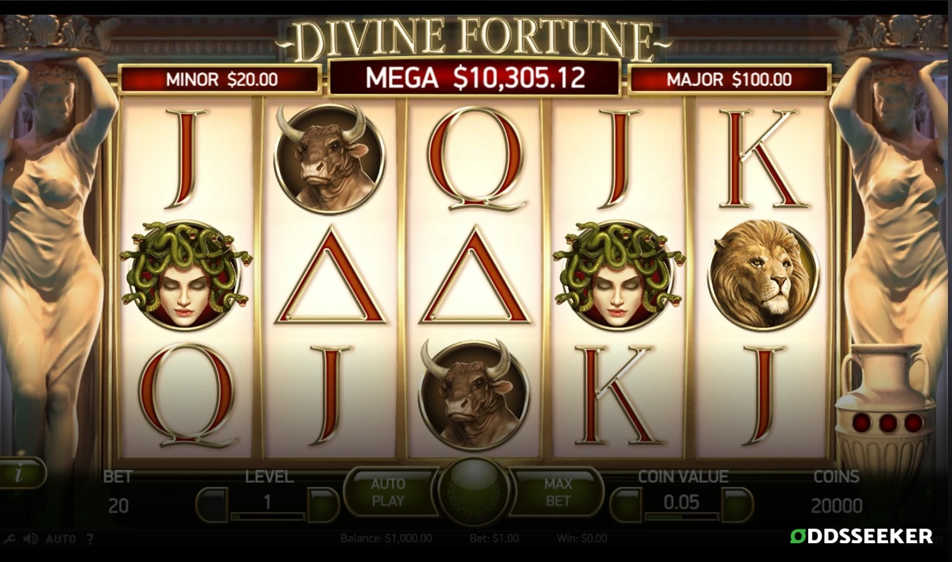 Screenshot of Divine Fortune Slots on Betrivers Casino