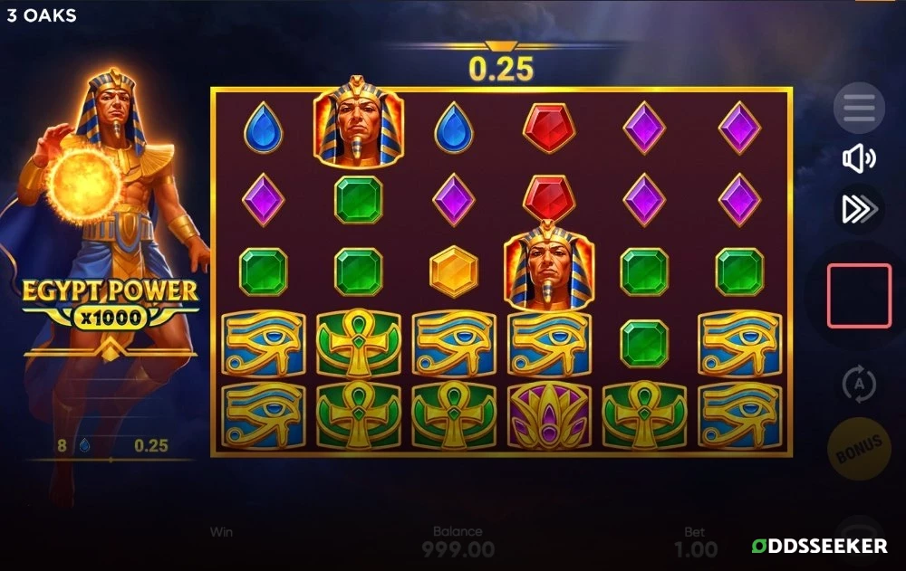 Screenshot of the Egypt Power Slot Game