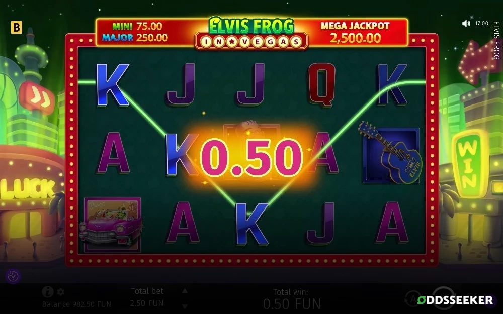 Screenshot of the Elvis Frog in Vegas Bonus Features