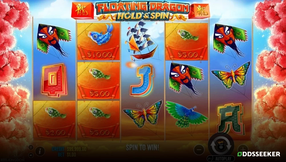 Screenshot of Floating Dragon Slot Game