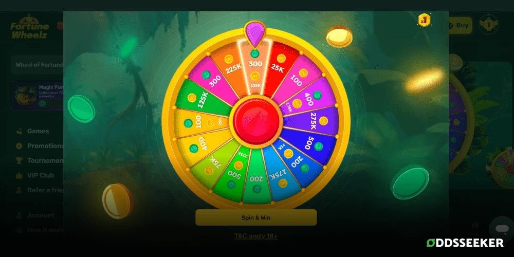 Screenshot of Fortune Wheelz Wheel of Fortune