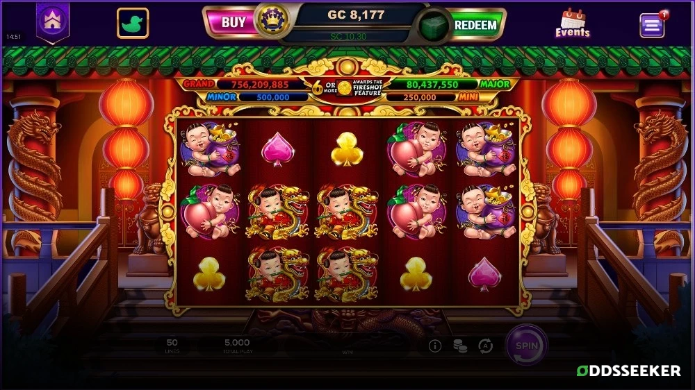 Screenshot of Fu Qian Qian Slot Game