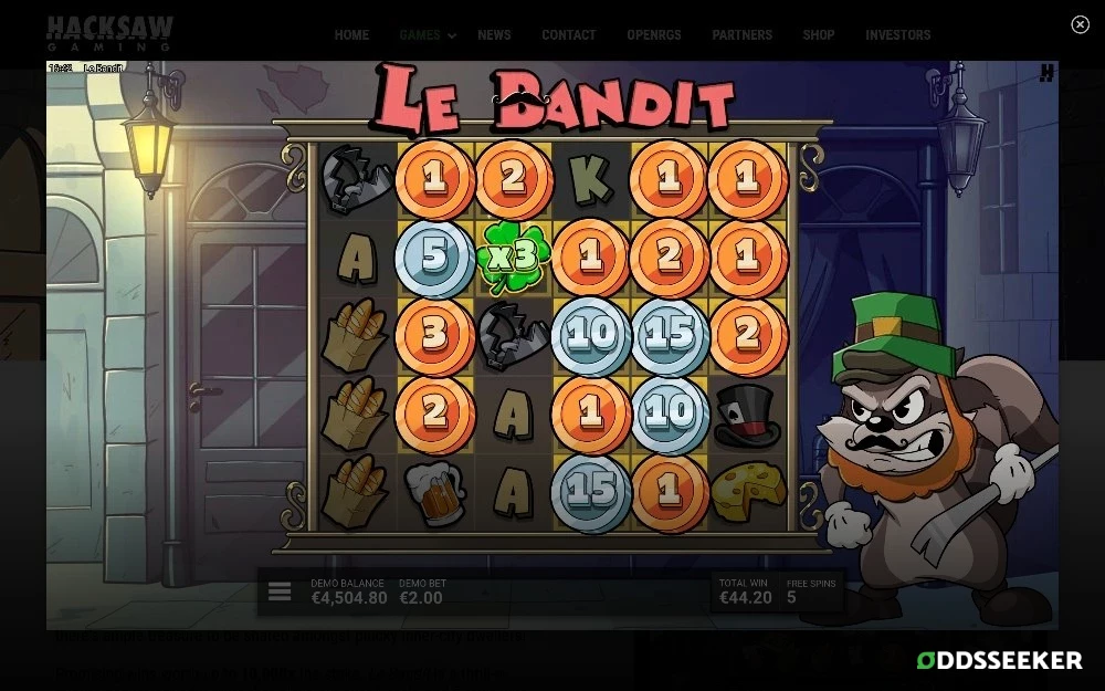 Screenshot of Le Bandit Slot Game