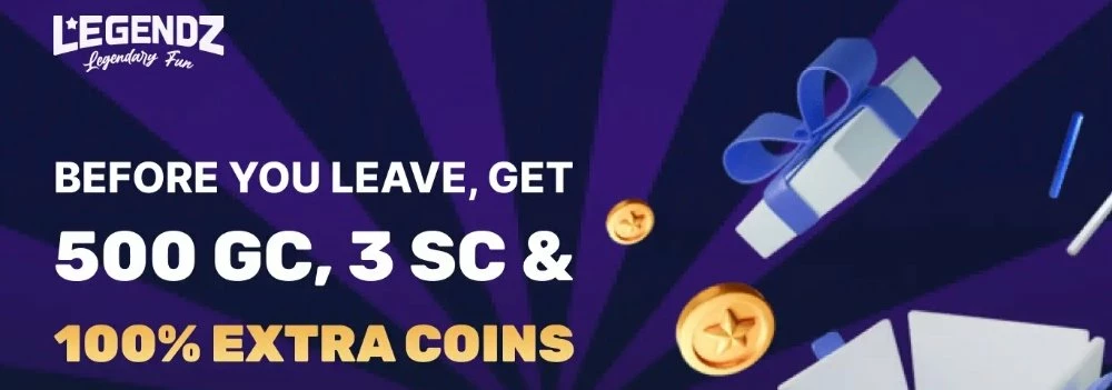 Screenshot of Legendz Casino Welcome Bonus