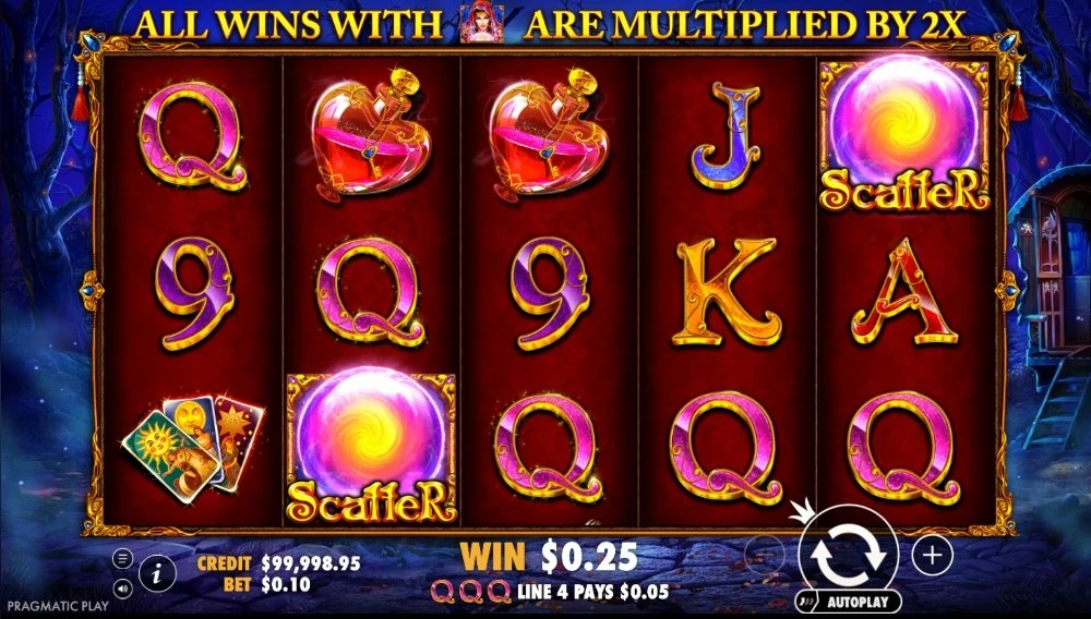 Screenshot of Madame Destiny Slot Game Bonus Round