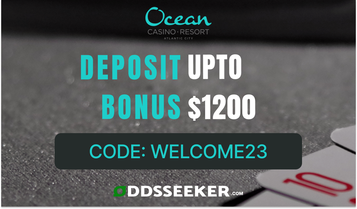 Screenshot of Ocean Online Casino deposit bonus offer