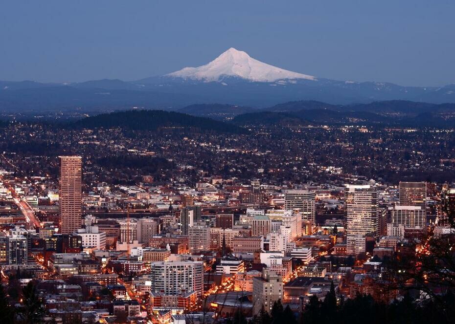 Portland, Oregon at dusk