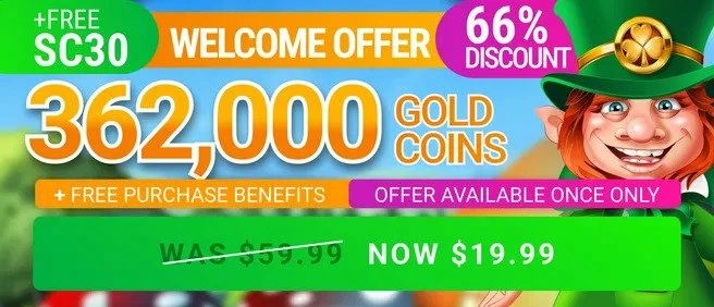 Screenshot of Pulsz.com Casino Welcome Offer Banner