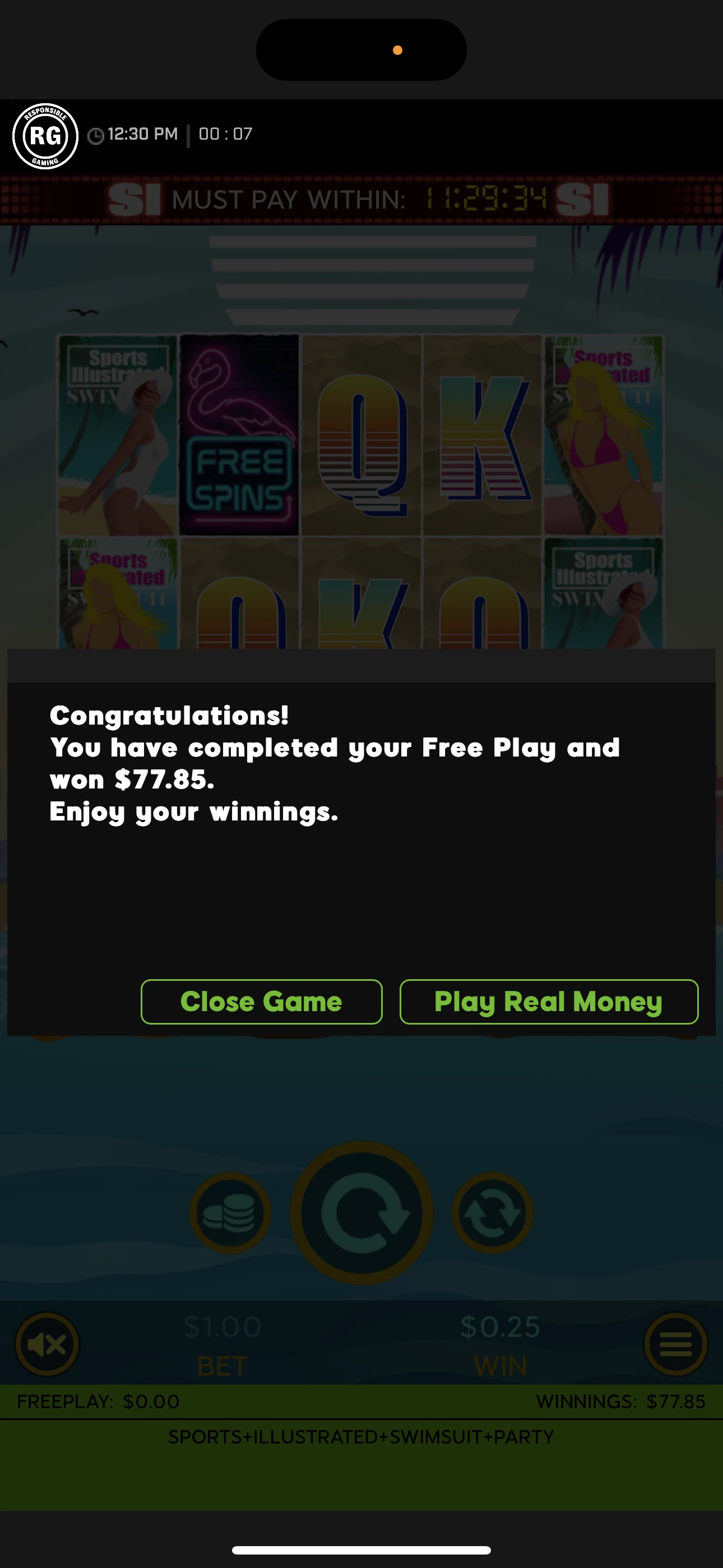 SI Casino No Deposit Bonus Winnings from Free Play.