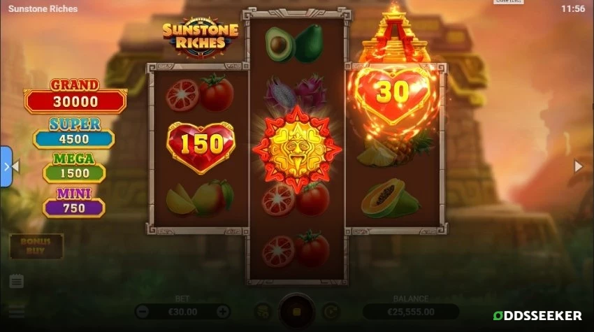 Screenshot of Sunstone Riches Slot Game