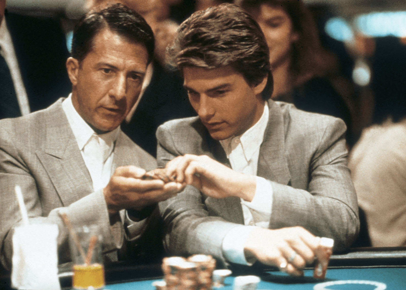 Tom Cruise and Dustin Hoffman in Rain Man