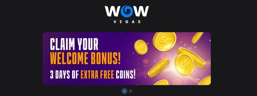 Screenshot of WOW Vegas Welcome Bonus
