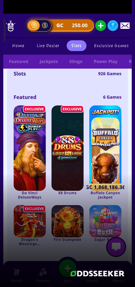 A screenshot of the mobile casino games library page for High 5 Casino