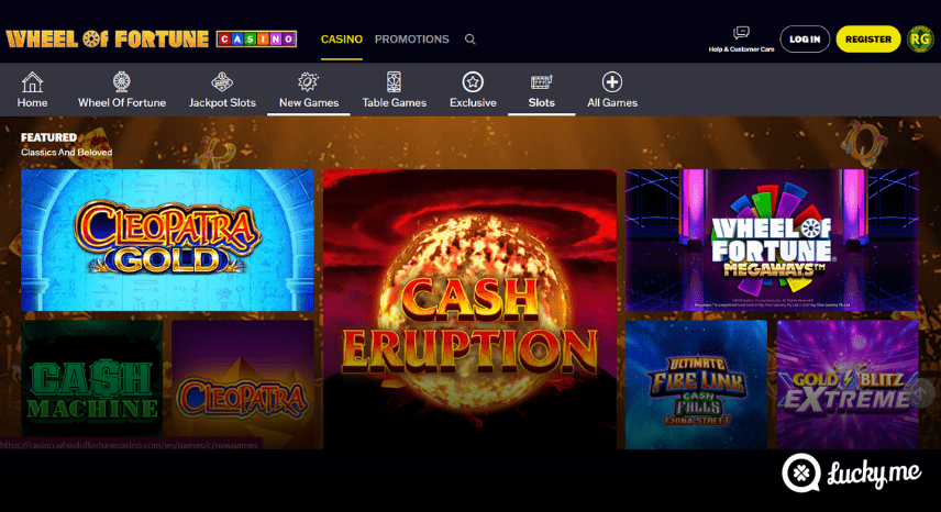 A screenshot of the desktop casino games library page for Wheel Of Fortune